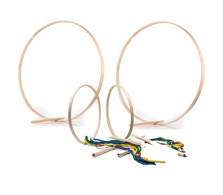 Outdoor Hoop Games: Set of Rolling Hoops and Graces